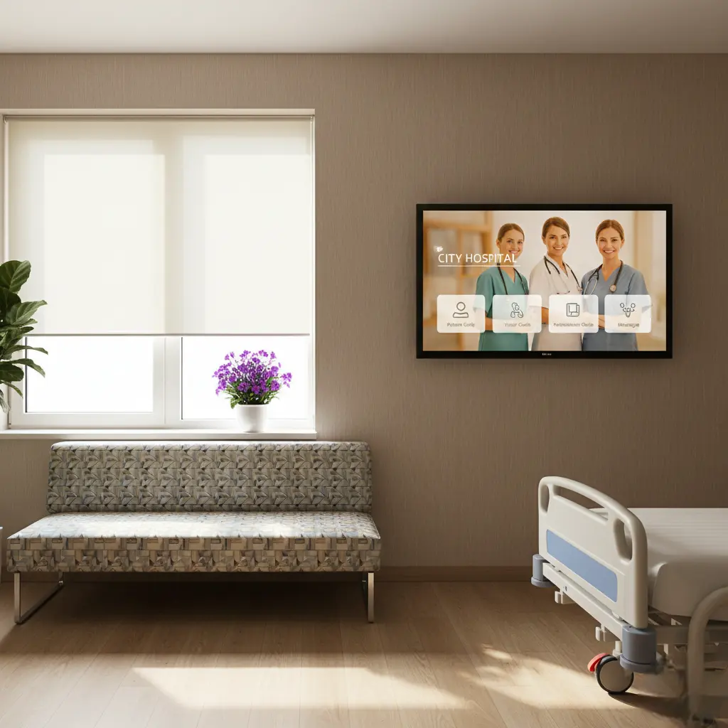 Patient TV powered by hospital IPTV system