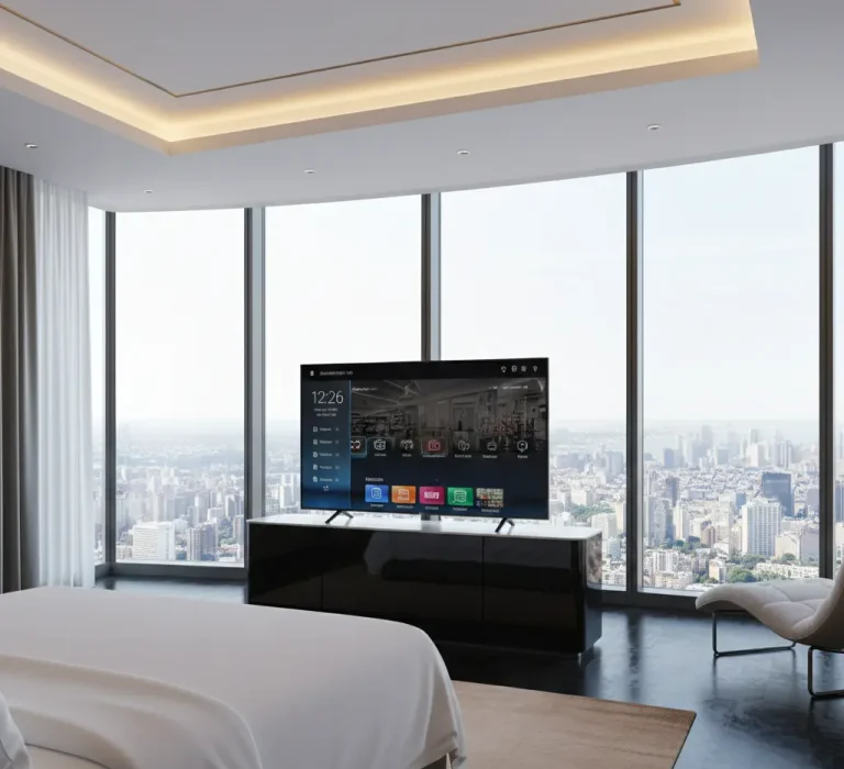 Smart hotel IPTV system with interactive guest room entertainment
